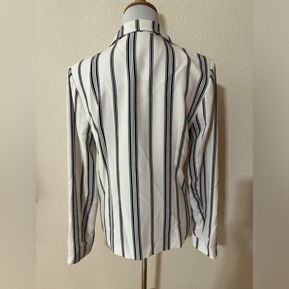 Sanctuary Crafted & Tailored white black striped blazer jacket NEW SMALL - Picture 5 of 8